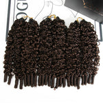 #4 Burmese Curly Crochet Human Hair for Boho Braids Miracle Knots
