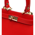 Sac Porté Main en Croûte de Cuir Vachette Lisse CARMEN-4029-Rouge