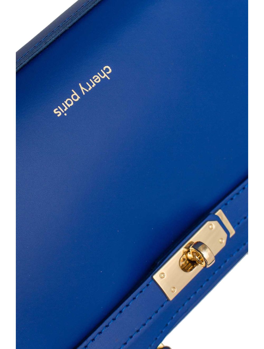 Sac Porté Main en Croûte de Cuir Vachette Lisse CARMEN-4029-Bleu Roi