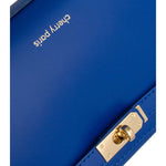 Sac Porté Main en Croûte de Cuir Vachette Lisse CARMEN-4029-Bleu Roi