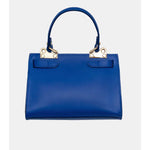 Sac Porté Main en Croûte de Cuir Vachette Lisse CARMEN-4029-Bleu Roi