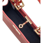 Sac Porté Main en Croûte de Cuir Vachette Lisse CARMEN-4029-Rouille