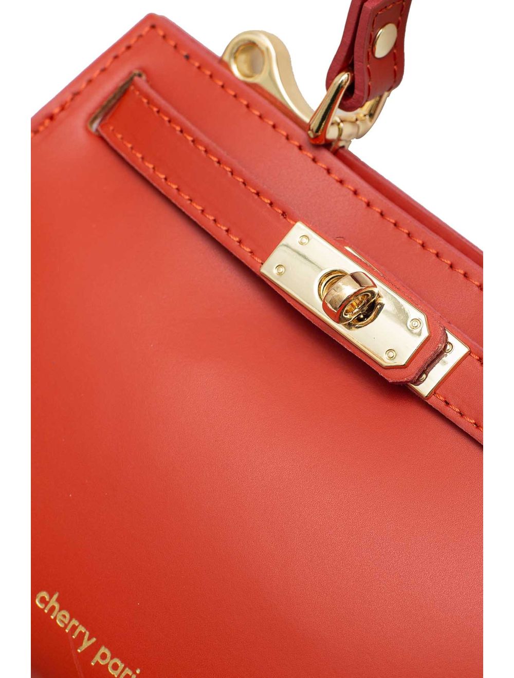 Sac Porté Main en Croûte de Cuir Vachette Lisse CARMEN-4029-Rouille