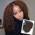 Crochet Extensions de cheveux humains kinky curly couleur 1b/4 pré-séparés sans noeuds Crochet cheveux humains avec boucle pour torsion Boho tresses