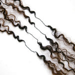 Crochet Extensions de cheveux humains kinky curly couleur 1b/4 pré-séparés sans noeuds Crochet cheveux humains avec boucle pour torsion Boho tresses