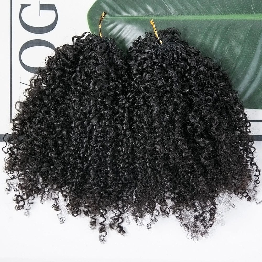 Crochet Extensions de cheveux humains kinky curly pré-séparés sans noeuds Crochet cheveux humains avec boucle pour torsion Boho tresses