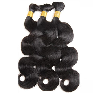 Bulk ,Brésiliens Vierge Naturelle Human Hair BODY WAVE Extensions 100 grammes-bohemian-braids