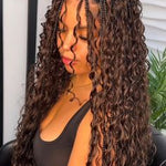 Bohémian braid cheveux humains deep wave