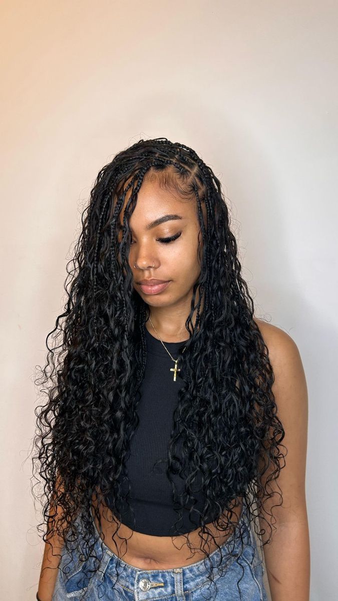 Bohémian braid cheveux humains deep wave