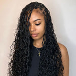 Bohémian braid cheveux humains deep wave