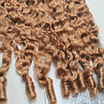 27 Honey Blonde Burmese Curly Crochet Human Hair for Miracle Knots
