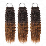 Crochet Extensions de cheveux humains deep wave  1B/30 pré-séparés sans noeuds Crochet cheveux humains avec boucle pour torsion Boho tresses