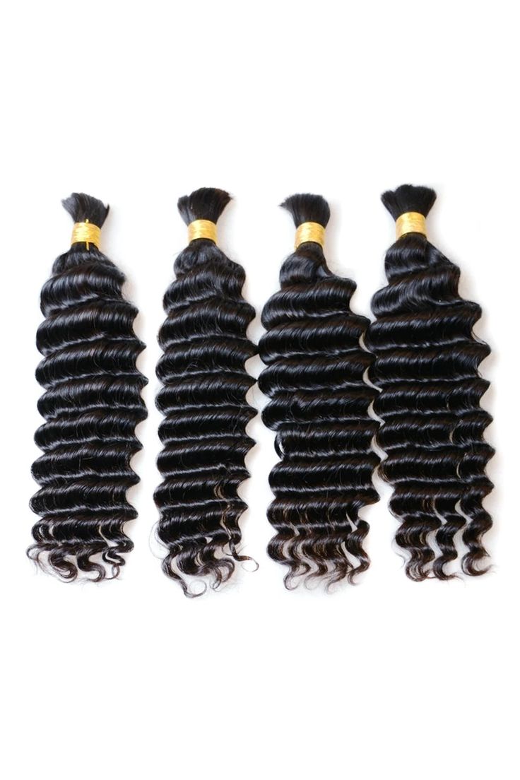 Bulk ,Brésiliens Vierge Naturelle Human Hair Deep Wave Extensions 100 grammes-bohemian-braids