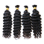 Bulk ,Brésiliens Vierge Naturelle Human Hair Deep Wave Extensions 100 grammes-bohemian-braids