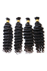 Bulk ,Brésiliens Vierge Naturelle Human Hair Deep Wave Extensions 100 grammes-bohemian-braids