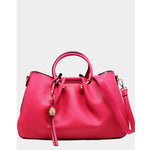 Sac à Main Languette En Relief Litchi-6909-Pink