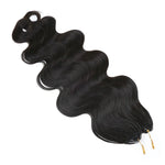 Crochet Extensions de cheveux humains body wave  pré-séparés sans noeuds Crochet cheveux humains avec boucle pour torsion Boho tresses