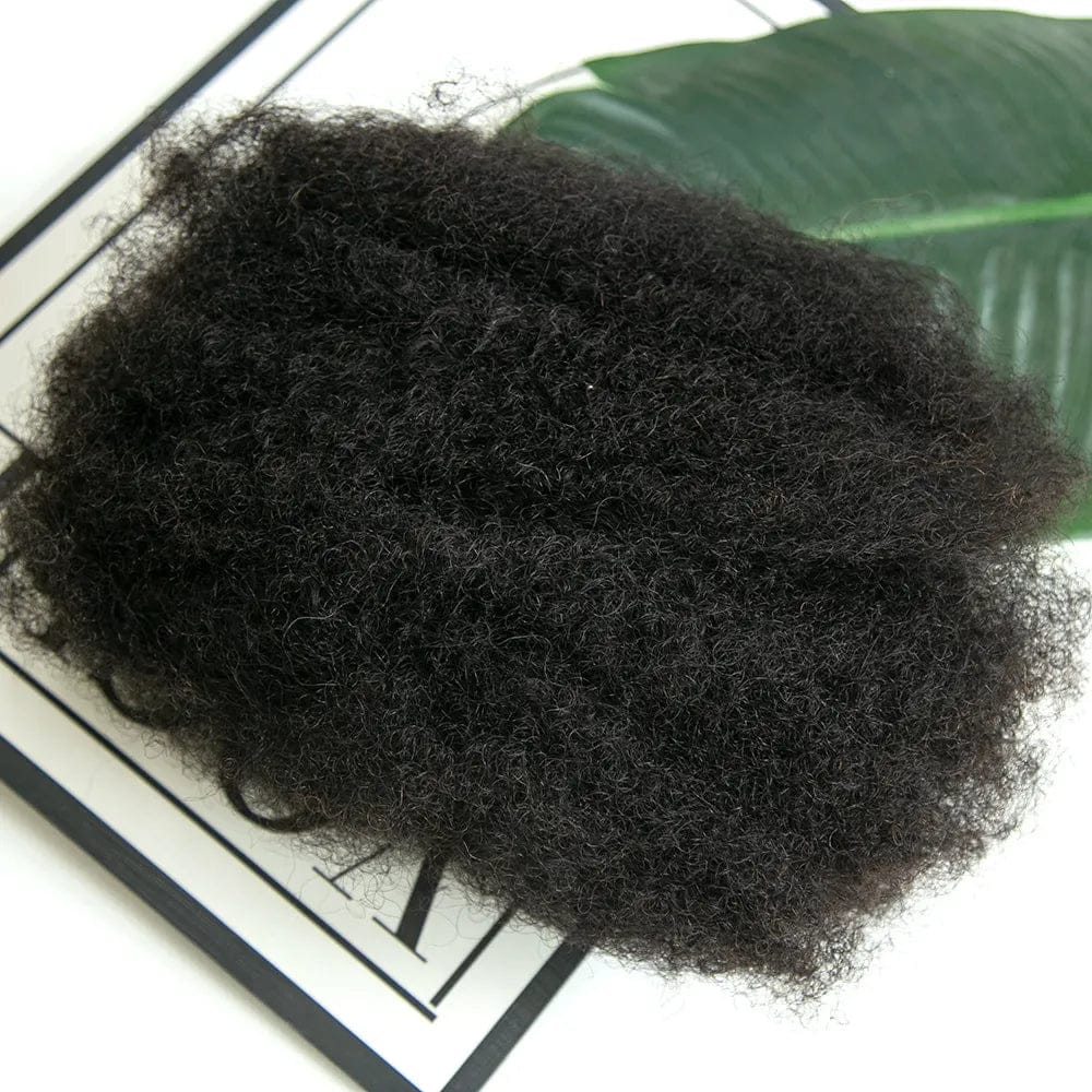 Afro Kinky Bulk Human Hair couleur  noire naturelle,  50 g par Paquet