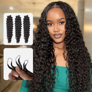 Mèches pour crochet braids Human hair deep wave 1 b