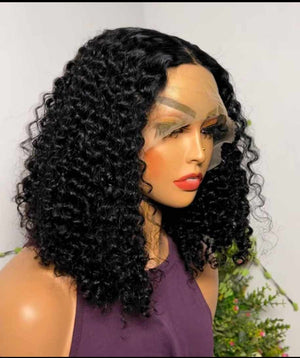 <transcy>Short Curly Brazilian Wig - Lace Wig - KEILY</transcy>